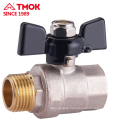 Good price FxM thread Butterfly handle brass valve Dn25